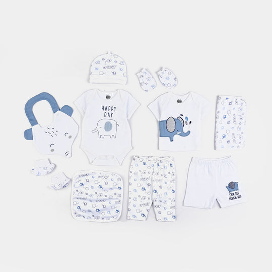 Infant Boys Cotton Interlock 10 Piece Set Elephant