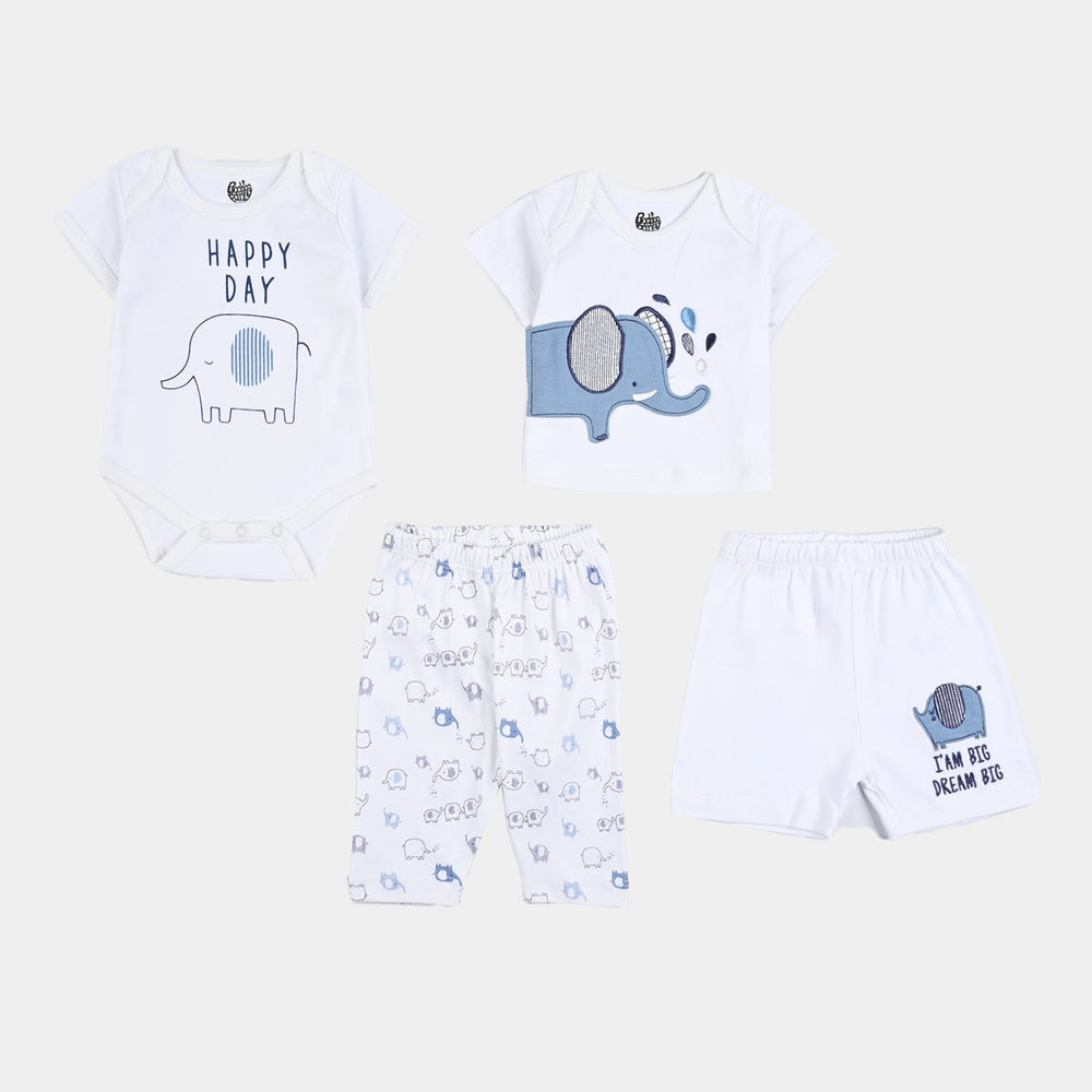 Infant Boys Cotton Interlock 10 Piece Set Elephant