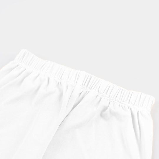 Infant Girls Basic Tights-White