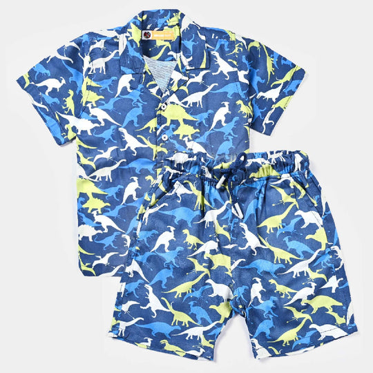 Boys Viscose Woven Suit Dino World-T.Blue