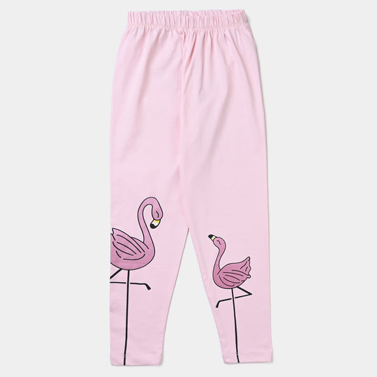 Girls Lycra Jersey Tights Flamingo-B.Bride