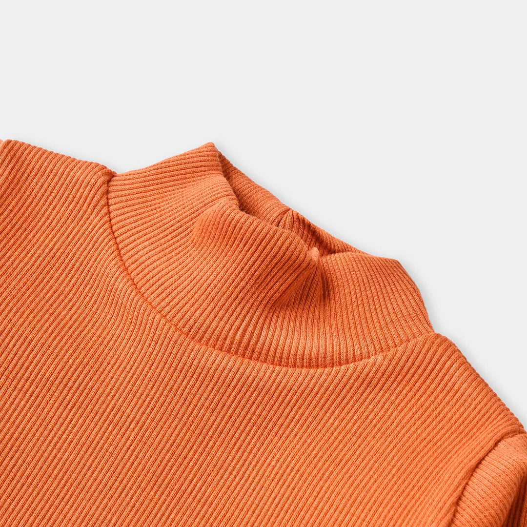 Infant Unisex Thermal Turtle Neck-Orange