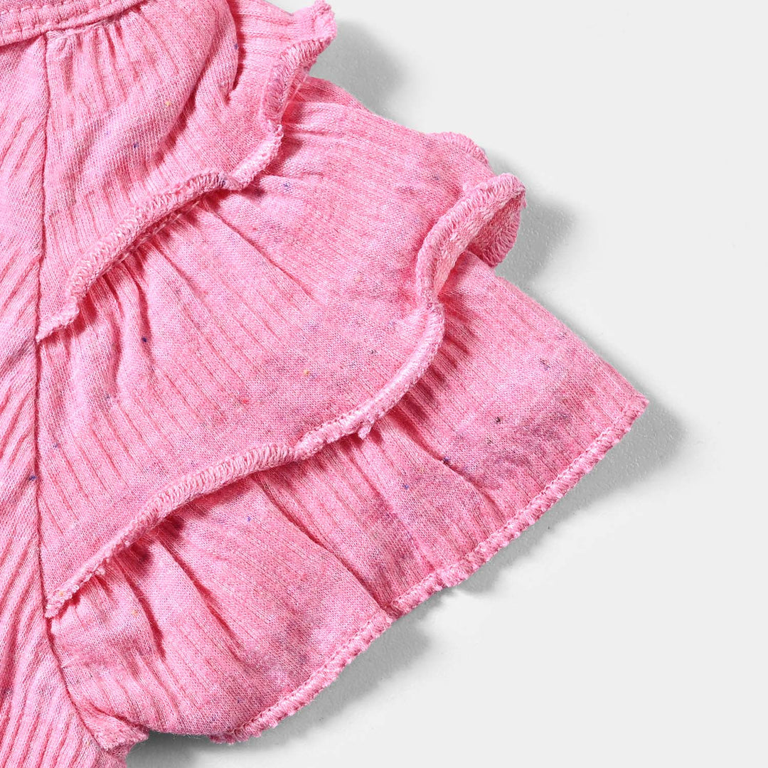 Infant Girls Cotton Interlock 2 Piece Set-Pink