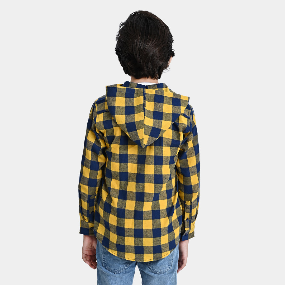 Boys Flannel Casual Shirt F/S (Re-Defined)-Yellow