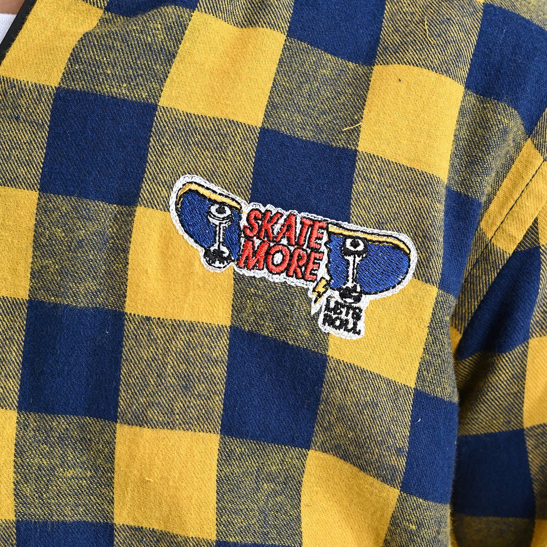 Boys Flannel Casual Shirt F/S (Re-Defined)-Yellow