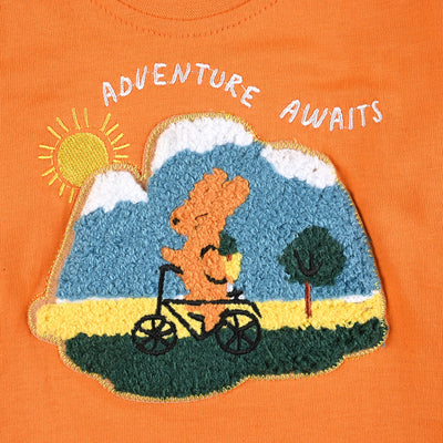 Infant Boys Cotton Jersey T-Shirt F/S Adventure Awaits