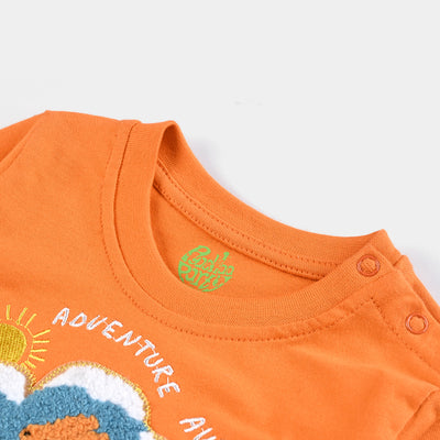 Infant Boys Cotton Jersey T-Shirt F/S Adventure Awaits