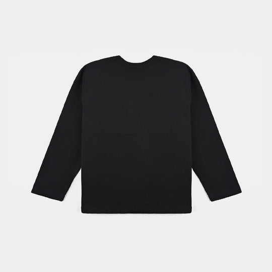 Boys Cotton Jersey T-Shirt F/S Loading-Jet-Black