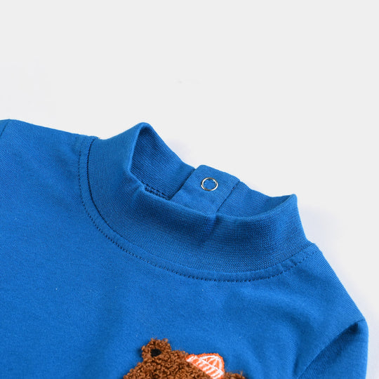 Infant Boys Cotton Jersey T-Shirt F/S Happy Camper-Blue