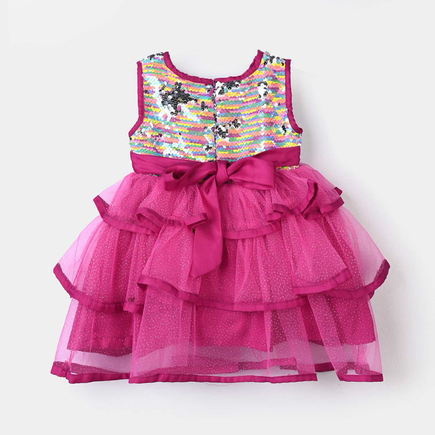 Infant Girls Sequence Fancy Frock Baby Angel-Multi