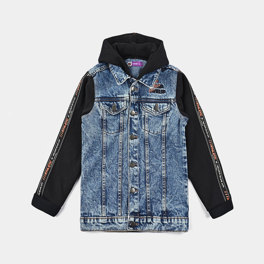 Boys Denim rigid Woven Jacket-LIGHT BLUE