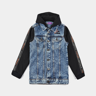 Boys Denim rigid Woven Jacket-LIGHT BLUE