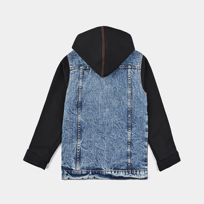 Boys Denim rigid Woven Jacket-LIGHT BLUE