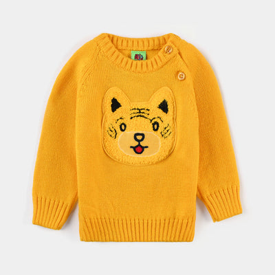 Infant Boys Acrylic Sweater Little Tiger-Bright Yellow