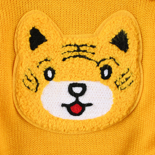 Infant Boys Acrylic Sweater Little Tiger-Bright Yellow