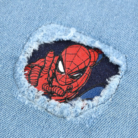 Boys Denim Stretch Pant Spider Man-Ice Blue