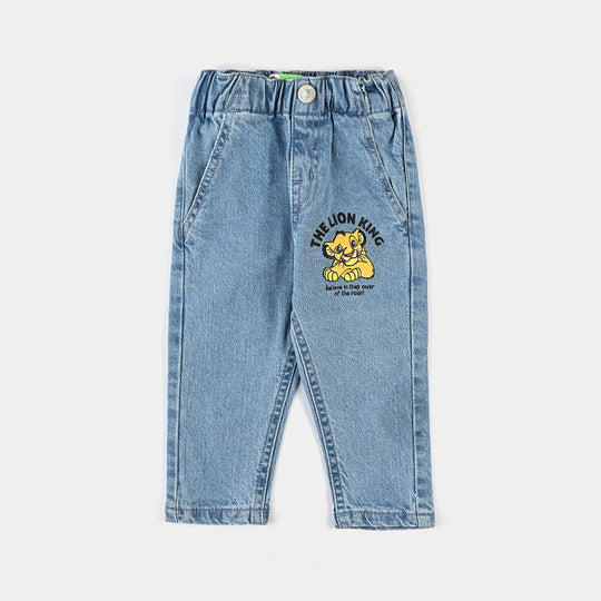 Infant Boys Denim Pant Lion-Ice Blue