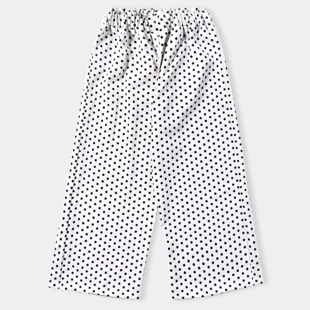 Girls PC Culotte Black Dots- White