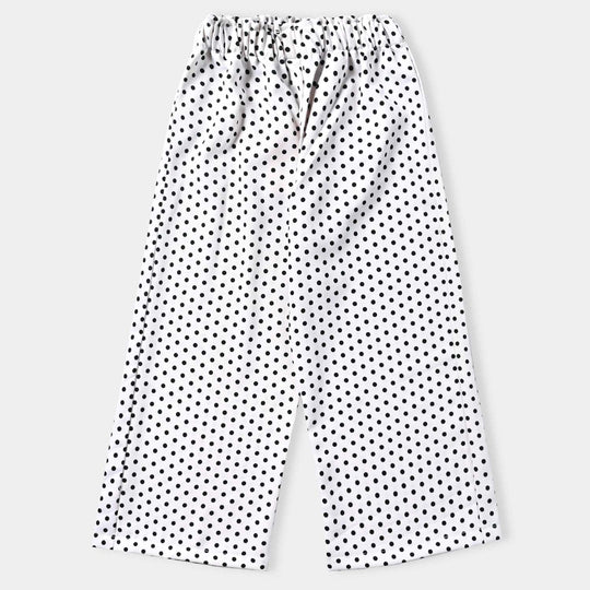 Girls PC Culotte Black Dots- White