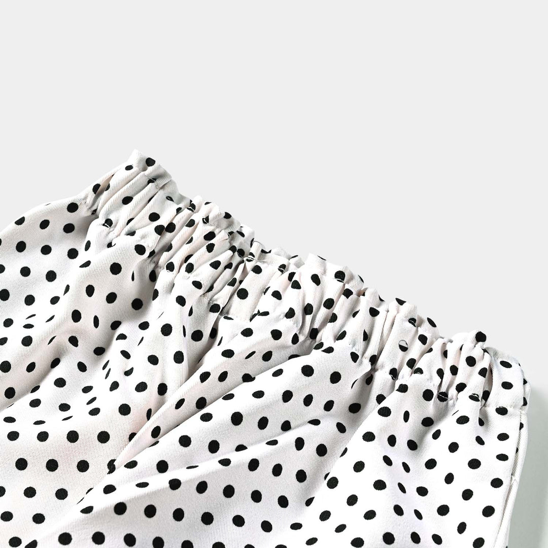 Girls PC Culotte Black Dots- White