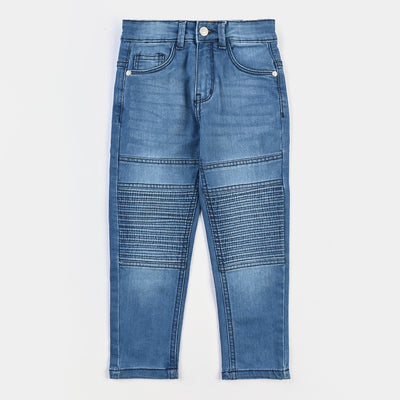 Boys Denim Stretch Pant Biker-LIGHT BLUE