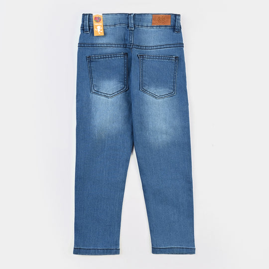 Boys Denim Stretch Pant Biker-LIGHT BLUE