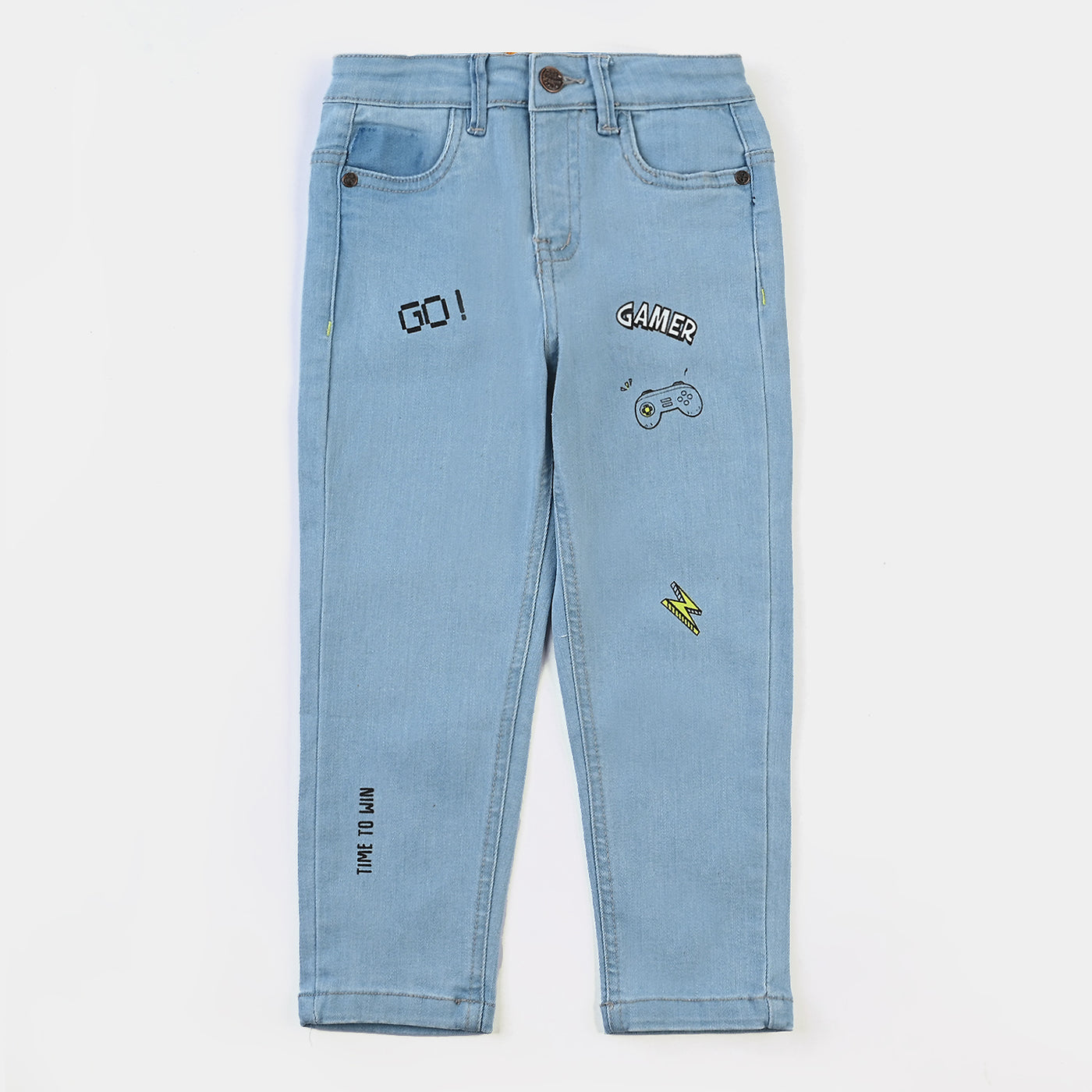 Boys Denim Stretch Pant Gamer-LIGHT BLUE