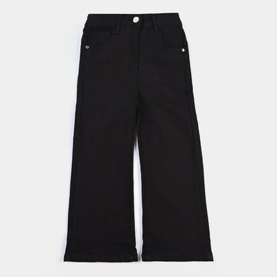 Girls Denim Stretch Pant Tape-BLACK