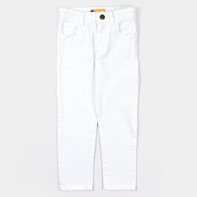 Boys Denim Stretch Pant Basic-White