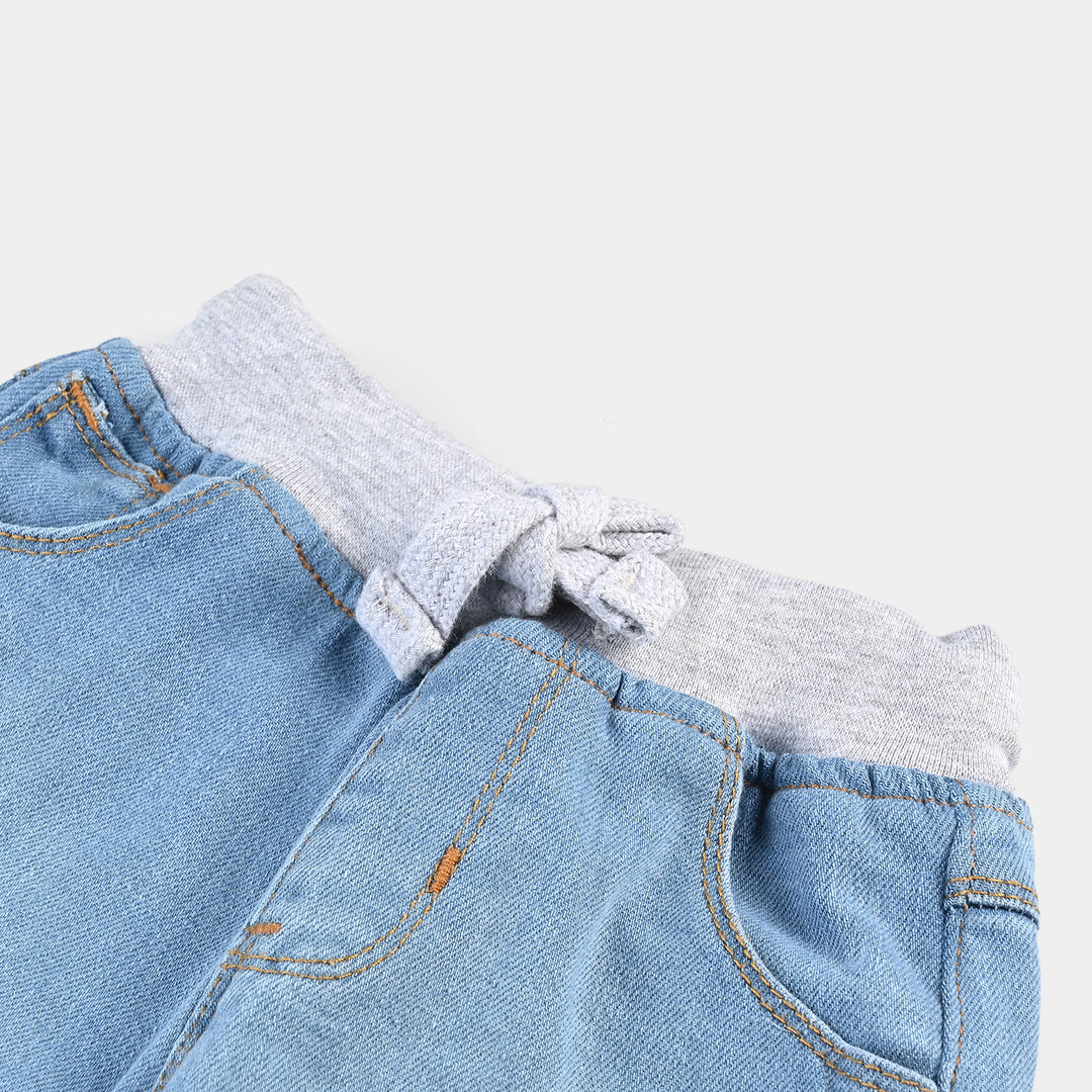 Infant Boys Denim Pant Bear-Mid Blue