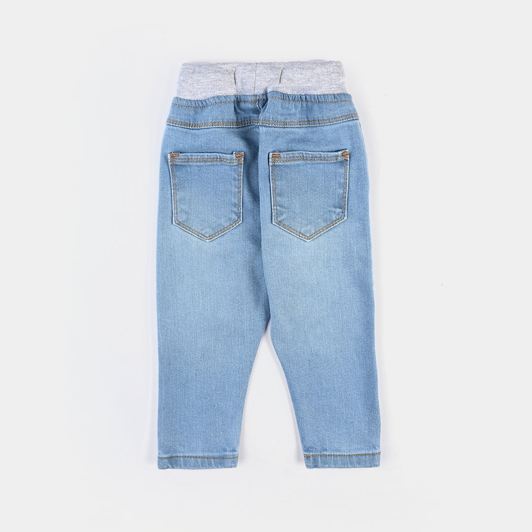 Infant Boys Denim Pant Bear-Mid Blue