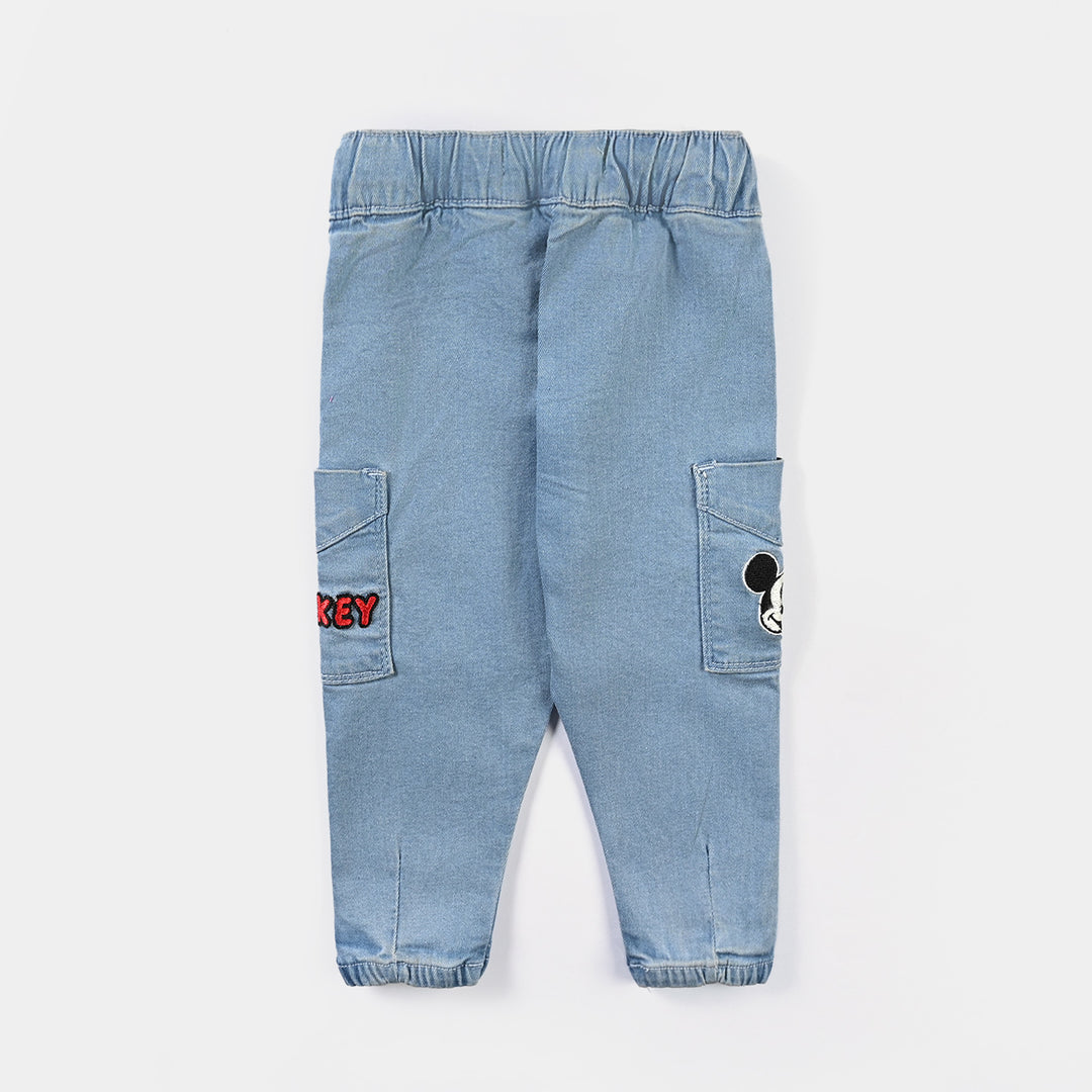 Infant Boys Denim Stretch Pant-LT.Blue