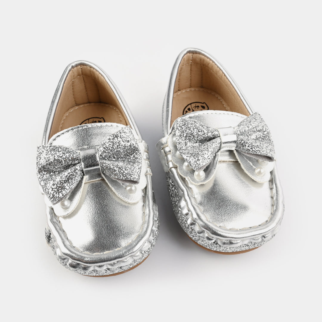 Girls Loafers PY-L2-SILVER