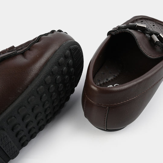 Boys Loafers H502-L3-BROWN