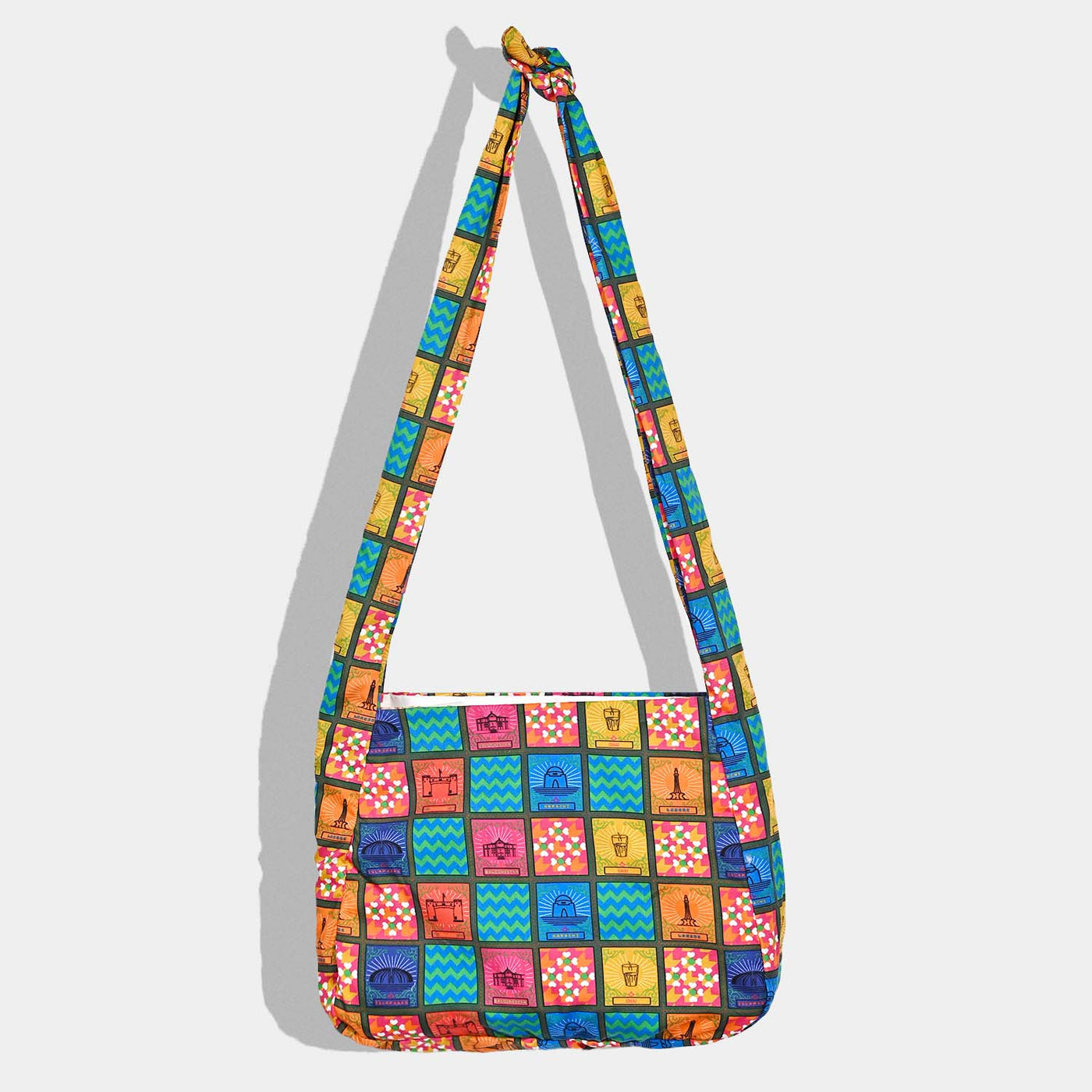 Girls Cotton Poplin Tote Bag Funky Tickets