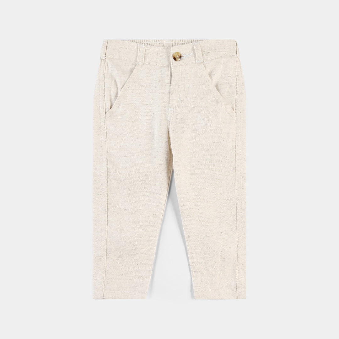 Infant Boys Cotton Twill Woven Suit F/S- Beige