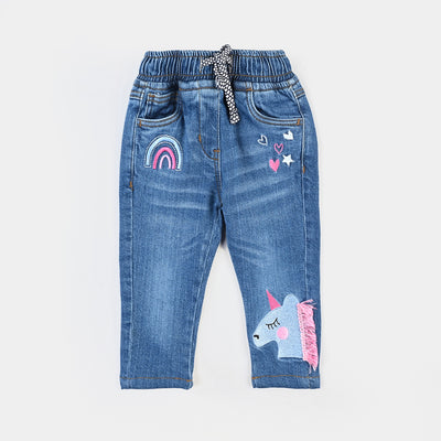 Infant Girls Denim Pant-Mid Blue