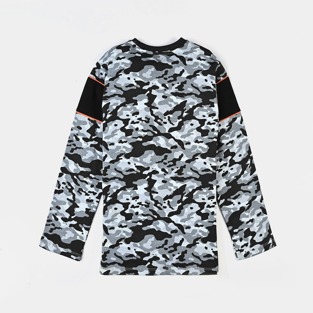 Boys Cotton Jersey T-Shirt F/S-Camo