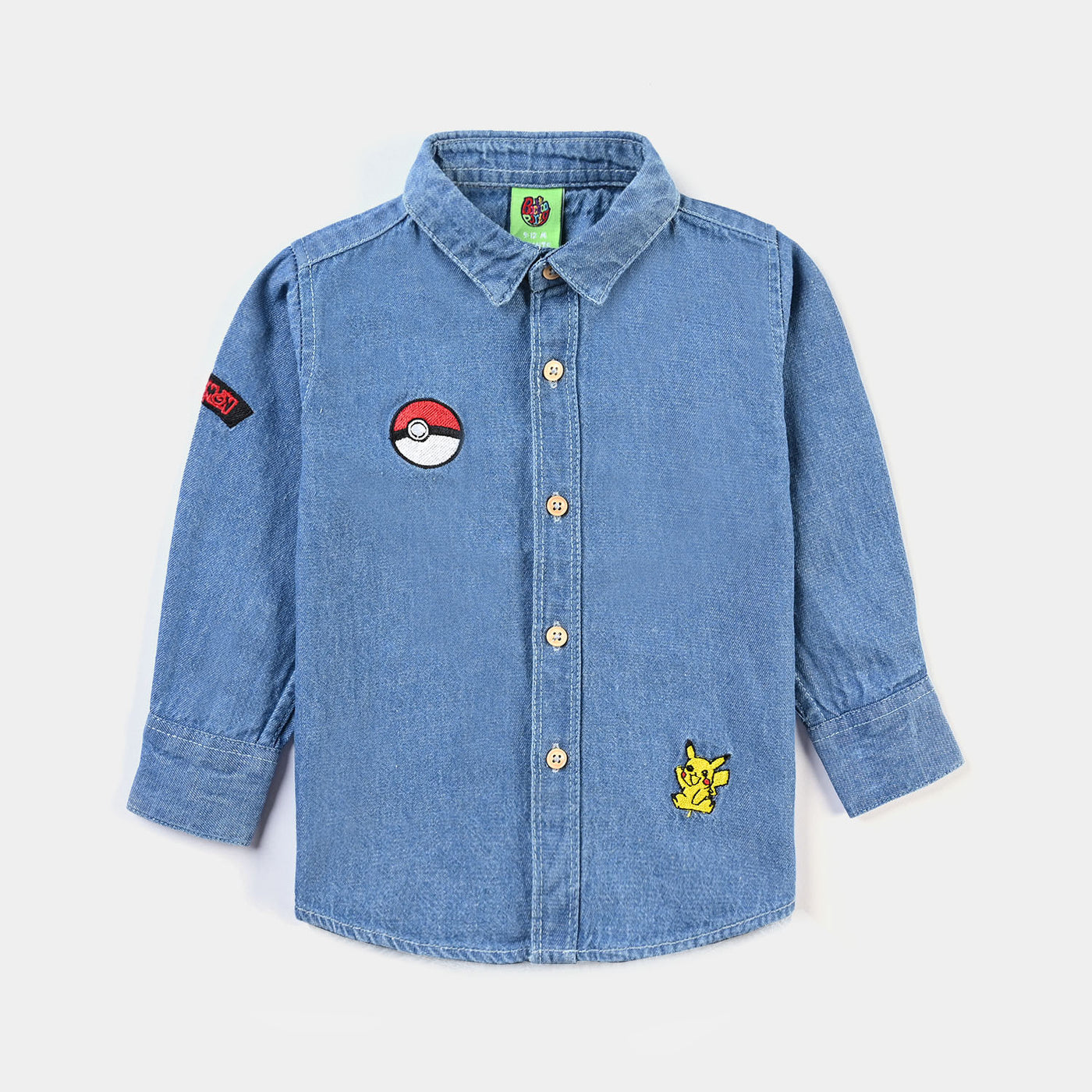 Infant Boys Denim rigid Shirt-LT.Blue