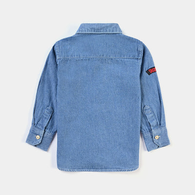 Infant Boys Denim rigid Shirt-LT.Blue