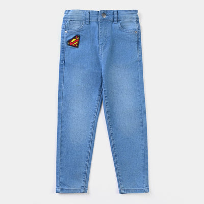 Boys Denim Stretch Pant-Ice Blue