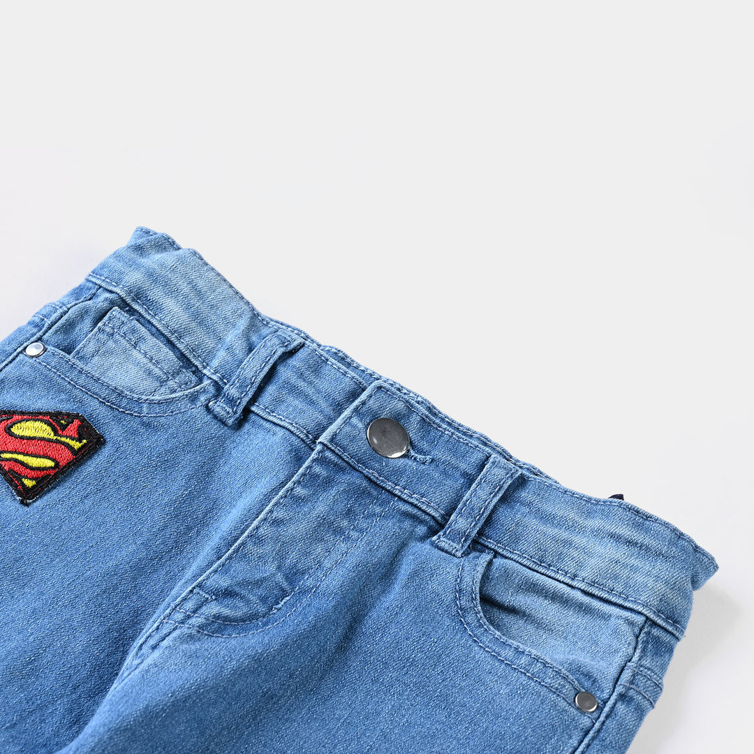 Boys Denim Stretch Pant-Ice Blue