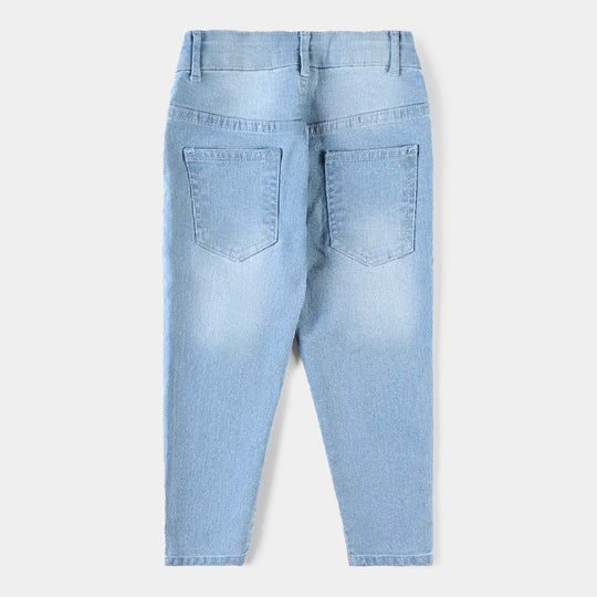 Boys Denim Stretch Basic Pant-Ice Blue