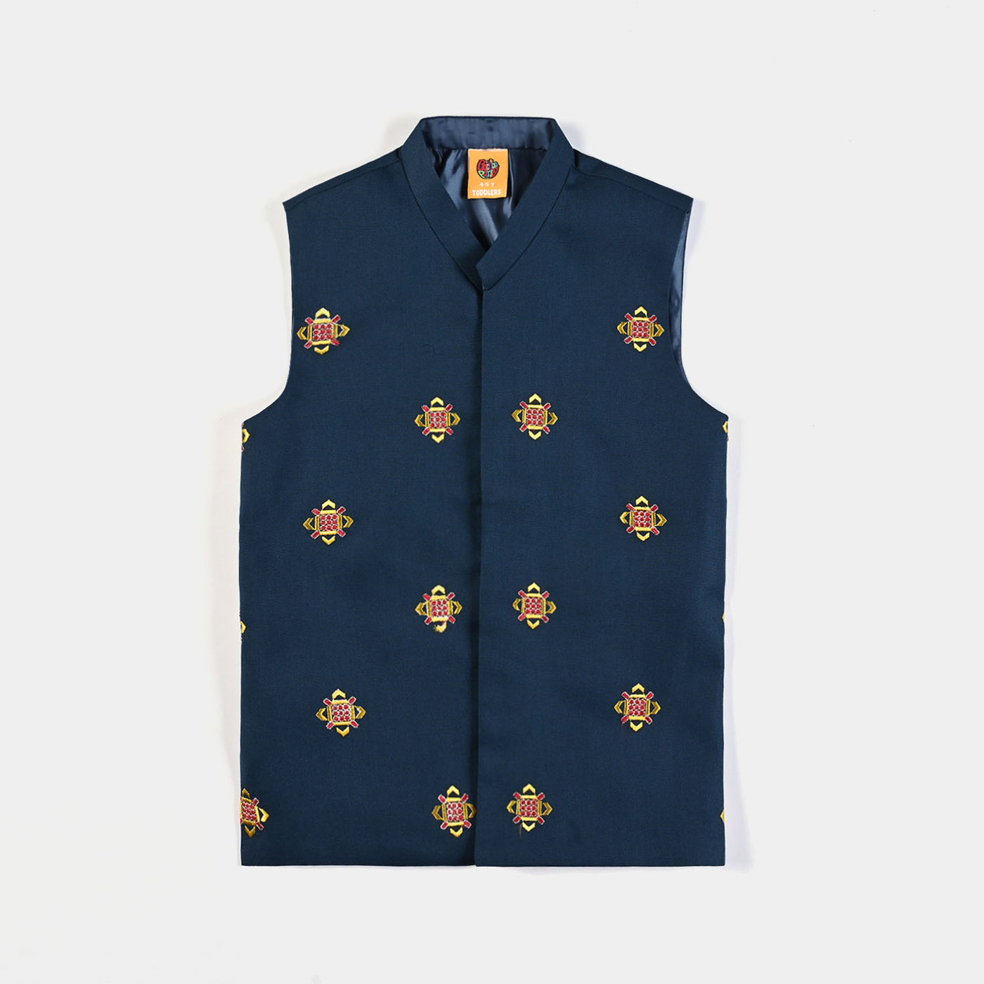 Boys Oxford Waistcoat (Ethnic Funk)-Teal