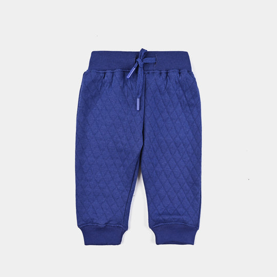 Infant Boys Quilted Knitted Suit Dino-Navy Blue