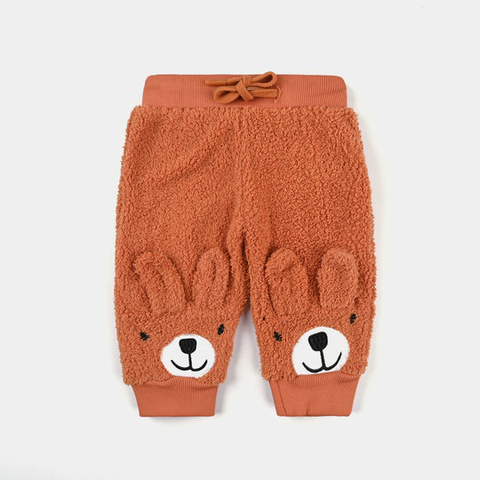 Infant Boys Sherpa Knitted Suit (Bear) - Apricot/Orange