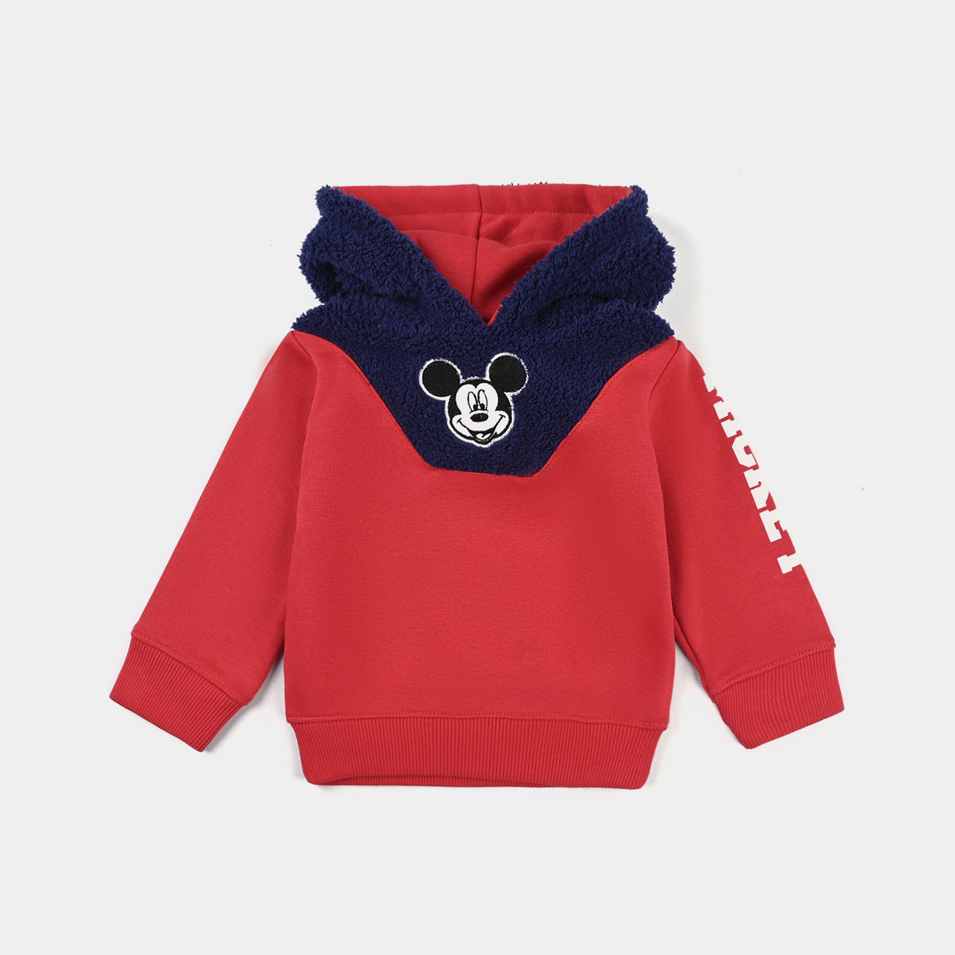 Infant Boys Sherpa Knitted Suit (Mickey Mouse) - Navy