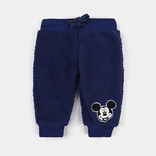 Infant Boys Sherpa Knitted Suit (Mickey Mouse) - Navy
