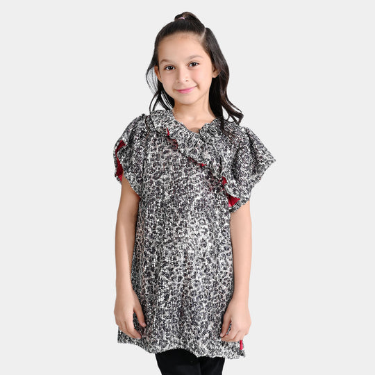 Girls Sequence Dress Brightness-Grey