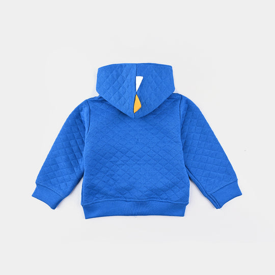 Infant Boys Quilted Knitted Suit (Dino) - Blue